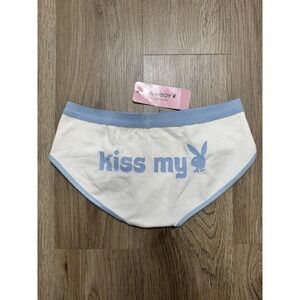 Y2K Vintage Playboy Kiss My Bunny Head Briefs Underwear Size M